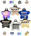 Engraved Dog Tags Personalized - Stainless Steel Engraved Dog Cat ID Tags Front & Back up to 8 Lines of Text Color Plating Gold, Rose Gold, Blue, Black, Nebula by PetANTastic