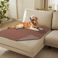 Luciphia 100% Waterproof Couch Cover Blanket for Dogs Anti-Slip Pet Couch Protector Sofa Mat Puppy Cat Blanket with Non-Slip Bottom, Coffee Brown, 40x50 Inch