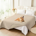 hyha Waterproof Dog Blanket, Soft Dog Bed Cover Pet Blankets, Waterproof Sofa Couch Cover for Dogs Washable, Reversible Pet Couch Covers for Sofa Furniture (82x102 Inch, Taupe/Taupe)