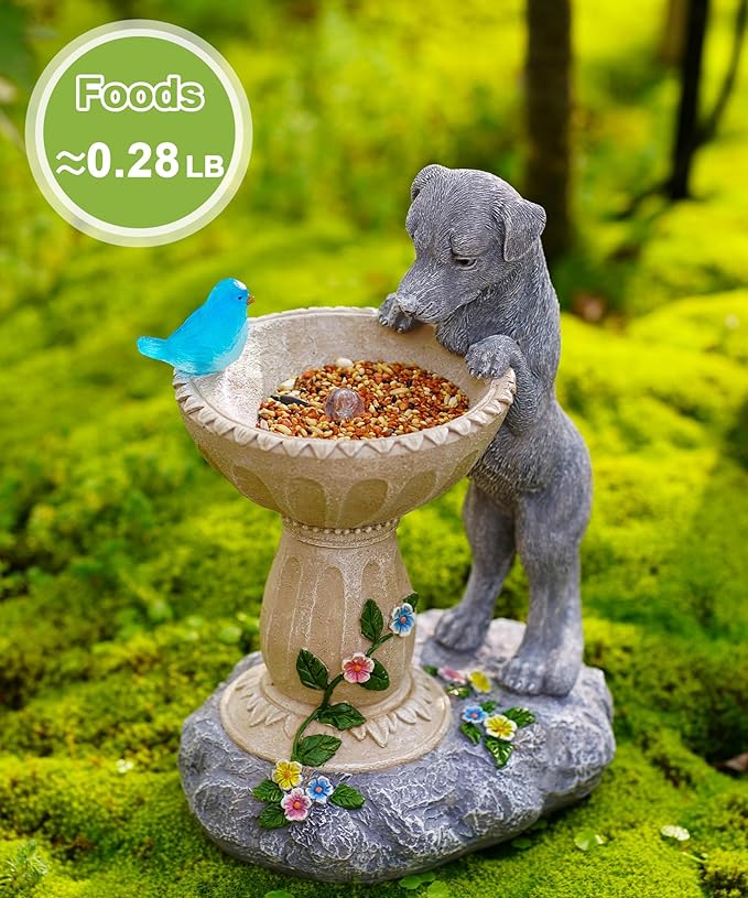 Nacome Solar Dog Garden Statues: Outdoor Decor Ornaments for Outside Decorations Lawn Porch Yard Art Patio Balcony - Birthday Gifts for Mom Grandma Women Lover