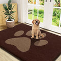 Buganda Dog Door Mat for Muddy Paws, Absorbent Dirt Trapper Non Slip Indoor Doormats, Washable Low-Profile Mat for Mud Dogs, Entryway Carpet for Inside Floor (47x32 Inches, Brown)