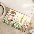 Vintage Flower Botanical Garden Dog Cat Food Mat,Absorbent Pet Feeding Mat for Food and Water,Non-Slip Dog Bowl Mats Floor Protector 12"x20"