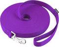 AmaGood Dog/Puppy Obedience Recall Training Long Dog Leash- 20 feet 30 feet 50 feet 15 feet Long Leash for Dogs Training,Recall,Play,Safety,Camping (Purple, 20 Foot (Pack of 1))