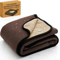 Waterproof Dog Blanket - Multipurpose Lekproof Blanket for Pets or Adults - Furniture Protector for Bed, Couch, Water Proof & Stain Resistant Easy to Clean Throw Blanket, Reversible Brown 50"x60"