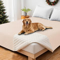 Waterproof Dog Bed Cover, Non-Slip Dog Blanket for Couch, Couch Covers for Dogs Washable, Pet Blanket for Furniture, Pet Bed Mat for Sofa, Car, Pet Supplies (82x120 Inch, Beige)