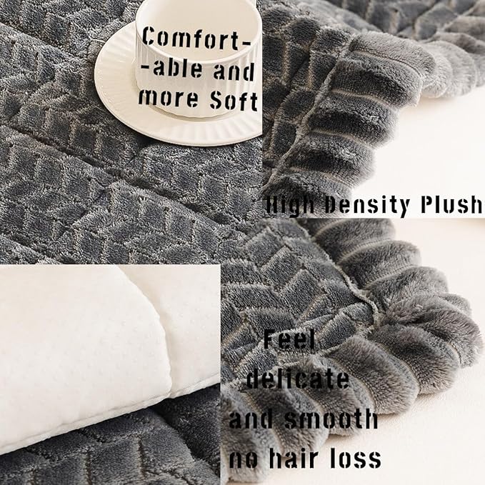Sofa Cover Fuzzy Couch Cover for Pet, Couch Covers for Dogs Washable Non-Slip Sofa Slipcover Cushion Protector Pets Friendly Mat Bed