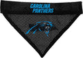NFL DOG BANDANA - CAROLINA PANTHERS REVERSIBLE PET BANDANA. 2 Sided Sports Bandana with a PREMIUM Embroidery TEAM LOGO, Large/X-Large. - 2 Sizes & 32 NFL Teams available