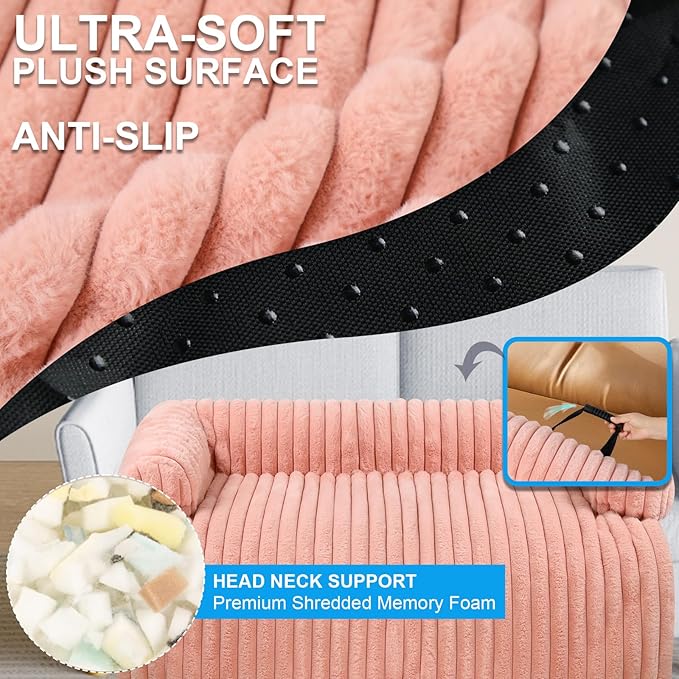 Wn's Day Luxurious Dog Couch Bed, Washable Calming Dog Couch Cover, Removable Couch Protector for Dogs, Waterproof Sofa Bed, Pet Bed Mats for Couch, Pet Couch Covers for Sofa(Pink, XXL)