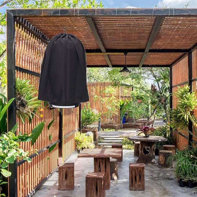 DONGKER Bird Parrot Cage Cover,Polyester Rain-Proof Blackout Birdcage Shade Without Cage for 11.8"-15.7" Dia,25.6"-27.6" Height Round Birds Cages Winter Windproofing & Warmth
