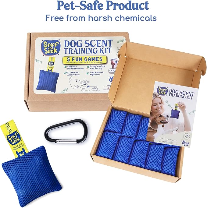Race&Herd Original Dog Scent Training Kit, Scent Work Training Kit for Dogs - Nosework for Dog Mental Stimulation Agility Training Equipment for Dogs, Brain Games Smell Training Kit for Loss of Smell