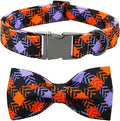 Halloween Dog Collar, Pet Collar Bow Plaid Collars Girl Boy Holiday Pet Collars Gift Bow Dog Collar Cute Soft Puppy Collar for Small Dogs