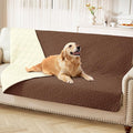hyha Waterproof Dog Blanket, Soft Dog Bed Cover Pet Blankets, Waterproof Sofa Couch Cover for Dogs Washable, Reversible Pet Couch Covers for Sofa Furniture (68x82 Inch, Brown/Beige)