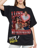 Custom Bootleg Rap Shirt with Photo Text, Vintage Custom Picture Shirt for Girlfriend, Boyfriend, Dad, Mom, Pet Lover Friend