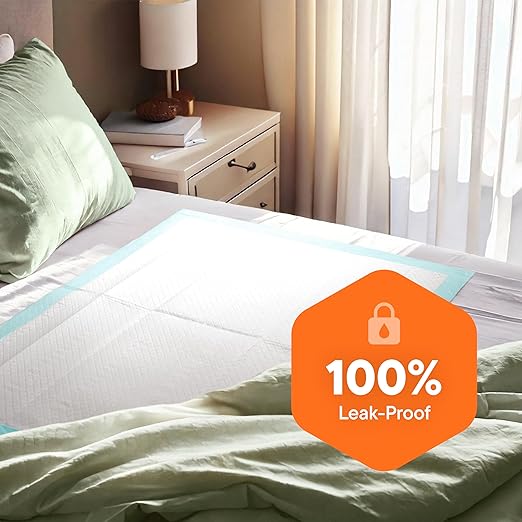 Chucks Pads Disposable Adult Underpads [100-Pack] 36"x36" XXXL Super-Absorbent Incontinence Bed Pads – Large Leak-Proof Mattress Protector Pee Pads for Adults, Seniors, Kids & Pets