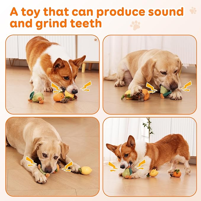 Dog chew Toys, Interactive Dog chew Toys, Suitable for All Types of Dogs who Like to chew and Interact. Sound pet Toys, Specially Designed for Dogs who Love to chew（Orange）