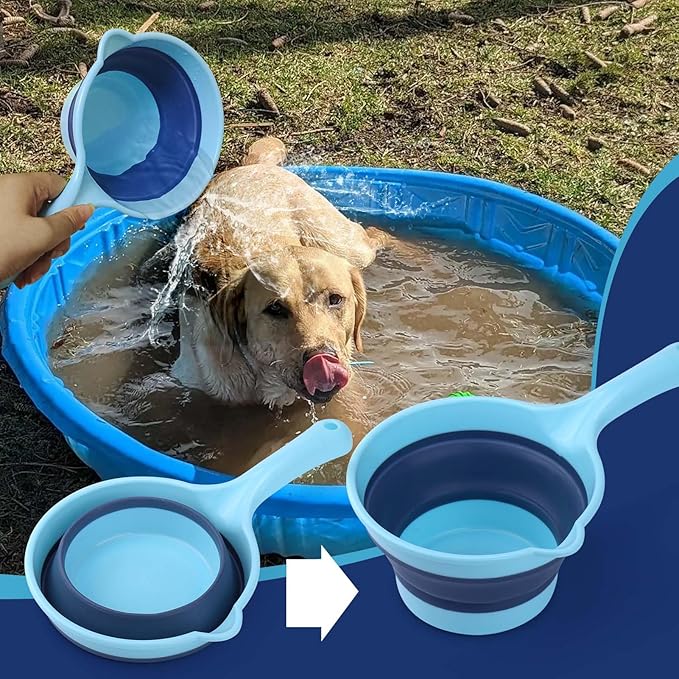 Dog Bath Rinse Cup,Portable Foldable Dog Bath Tubs Accessories,Dog Shower Bathtub Dog Pool Supplies,Dog Washing Tools,Dog Shower Attachment