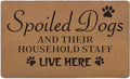 Funny Spoiled Dog Door Mats, Dog Mat for Home Outside Entryway, Funny Welcome Front Door Mat Indoor Outdoor Entrance, Artificial Coir Doormat Rugs for Patio Entry Kitchen Decor, 17x30 Inch