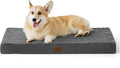 Bedsure Large Dog Bed for Crate - Comfy Flat Pet Beds with Removable Washable Cover, Orthopedic Egg Crate Foam Crate Mat, Suitable for Pet Up to 50 lbs