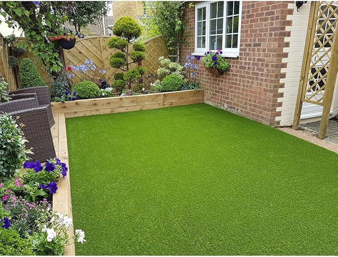 ALTRUISTIC Premium Artificial Grass Drainage Holes & Rubber Backing 70 oz Realistic Synthetic Grass Mat Extra-Heavy & Soft Pet Turf Fake Grass for Dogs or Outdoor Decor,(4 ft x7 ft = 28 Square ft)