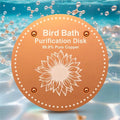Bird Bath Purification Disk Pure Copper Outside Winter Solar Power Birdbath Hummingbird Bee Water Fountain Solar Power Window Feeder Stand Nectar Food Pole House Hanging Birdhouse Accessories