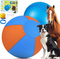Herding Ball for Dogs and Horses - 18" Dog Herding Ball for Australian Shepherd Collie, Jolly Ball for Dogs Agility Equipment, Herding Ball Durable Bite-Resistant with Reinforced Stitching-Orange&Blue