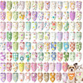 100 Pcs Spring Floral Dog Bandanas Bulk Pet Bibs Colorful Triangle Scarf Floral Pet Bandanas for Medium Large Dogs Spring Summer Birthday Costume Decoration