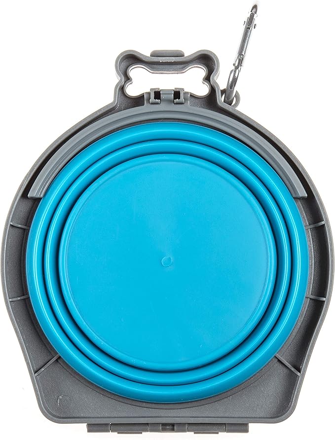 Loving Pets 73807991: Travel Double Diner Dog Bowl, Blue Sm