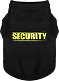 Discover Cozy Cotton Canine Wear: Soft, Lightweight, and Breathable Dog Shirt Vest with Eye-Catching Graphics(Security), Keeping Your Furry Friend Warm and Comfy! Black XS