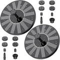 AISITIN 2 x 1.5 W DIY Solar Powered Garden Fountain with 6 Nozzles Effects for Ponds, Bird Bath, Aquarium, Garden Fountain