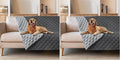 gogobunny 3X Stronger Waterproof Pet Blanket, Scratch Proof Furniture Protector for Dogs Cats, Reversible Cover 52x82 Inch, Dark Grey/Light Grey (Pack of 2)