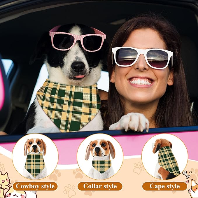 Sanwuta 120 Pcs Stripe Dog Bandanas Bulk Bandanas for Doggies Adjustable Washable Pet Triangle Scarf Stripe Pattern Dog Scarf for Small and Medium Dogs, 30 Style