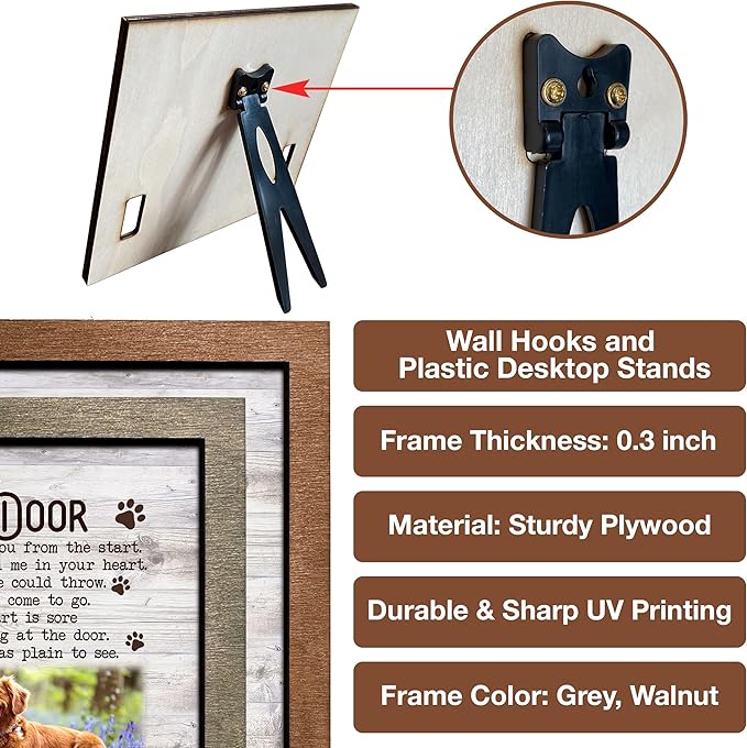 Customized Pet Memorial Picture Frame Dog Picture Loss Gift for Cat Lovers Natural Wood New Puppy Memorial Best Dog Ever Gifts In Memory of Cat Memorial Pet Loss Sign Home Decor