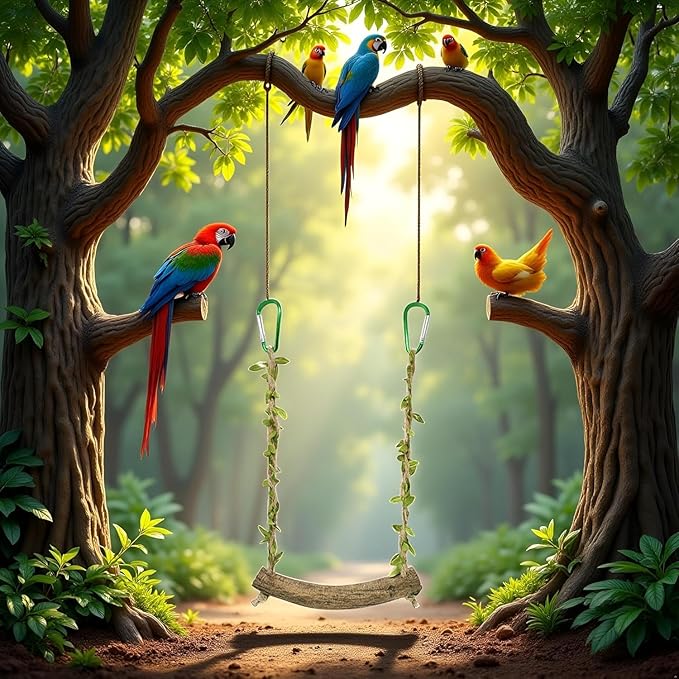 Chicken Swing Chicken Toy Perch Chicken Stand Bird Chew Toy for Birds Parrots Training Stand Holder Bird Toy Chickens and Parrots Bird Swings Birdcage Accessories, Swings