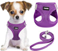 YIMEIS Dog Harness and Leash Set, No Pull Soft Mesh Pet Harness, Reflective Adjustable Puppy Vest for Small Medium Large Dogs, Cats (Purple, Small (Pack of 1)
