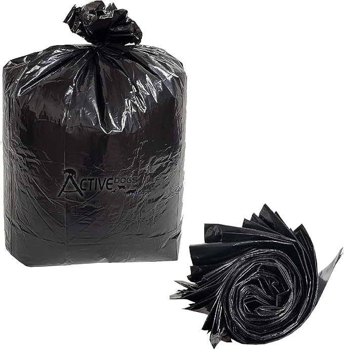 ActiveDogs Dog Poop Bucket Bags 12PK - Heavy Duty 5 Gallon Poop Bags for Dogs Waste Removal Trash Can, Bucket or Pail - Extra Thick 1.2ml Plastic Tear Resistant & Leak Proof Refill Liners
