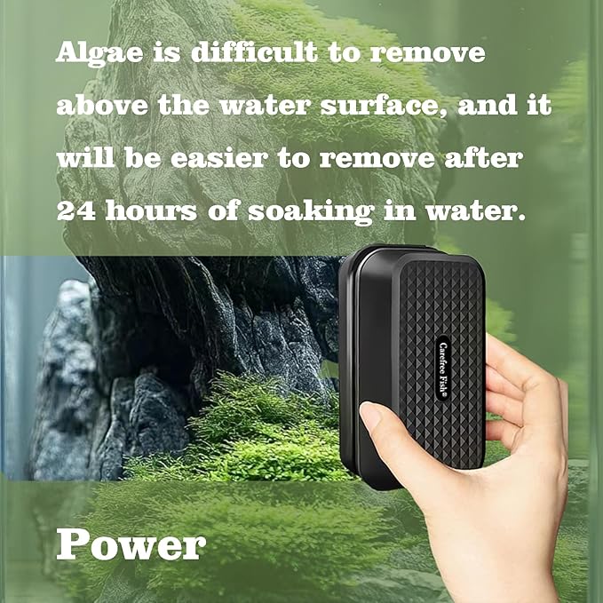 Carefree Fish Aquarium Super Strong Magnetic Cleaner for Glass Fish Tank Magnet Brush with Algae Scrapers Floating