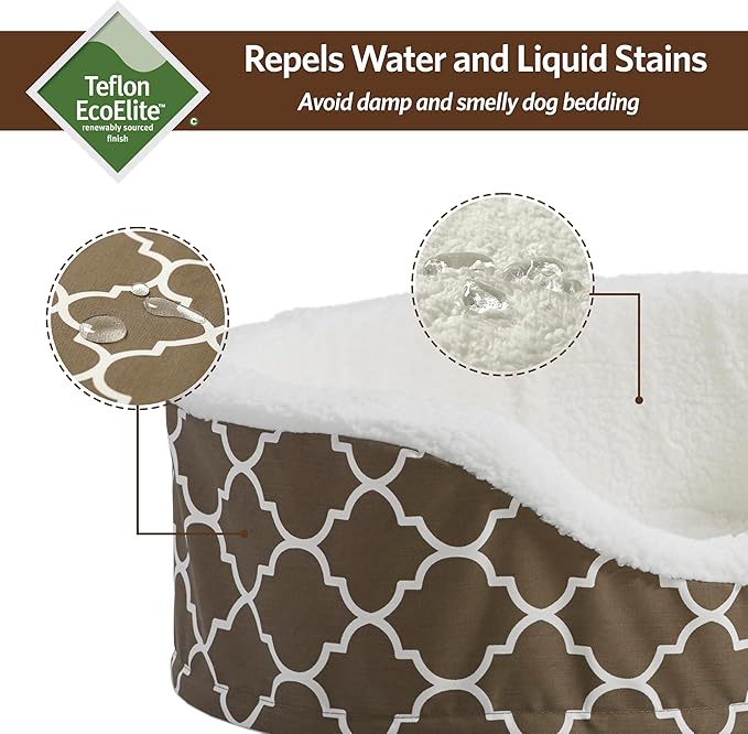 MidWest Homes for Pets Orthoperdic Egg-Crate Nesting Pet Bed w/Teflon Fabric Protector, XL Brown
