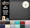 GORILLA GRIP 100% Waterproof Raised Edge BPA Free Silicone Pet Feeding Mat, Dog Cat Food Mats Contain Spills Protects Floors, Placemats for Cats and Dogs Water Bowl, Pets Accessories 32x24 Charcoal