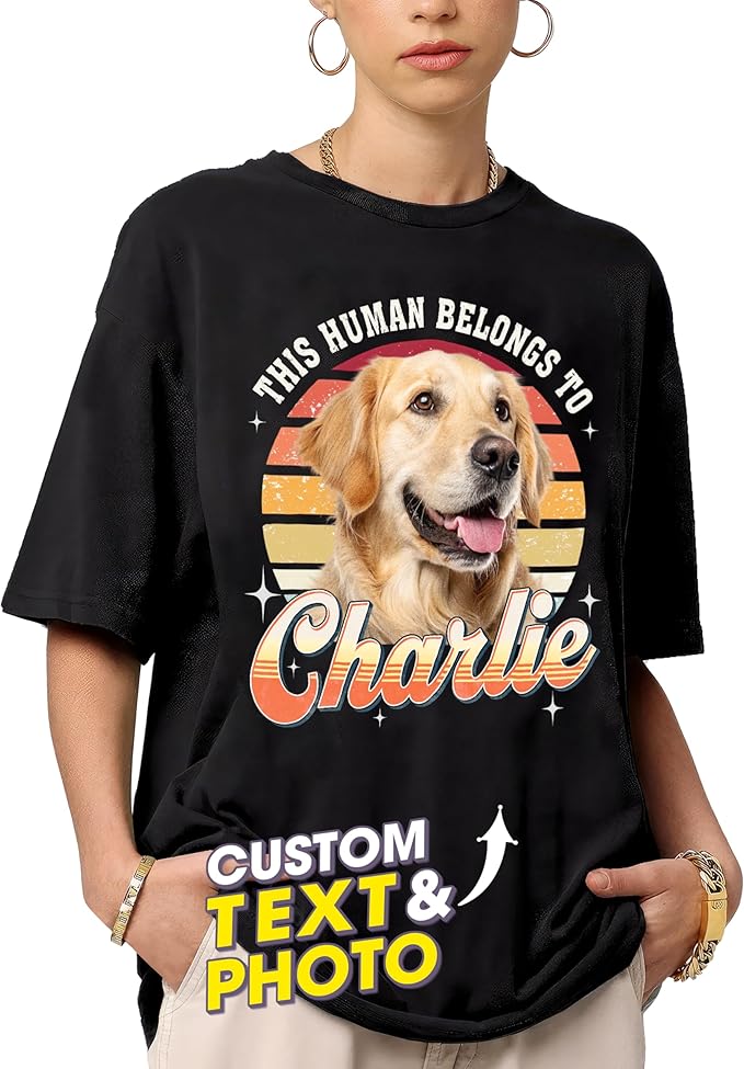Mit & Mia Custom Your Own Bootleg Rap Shirts for Boyfriend Girlfriend Face Shirt with Photo Gift for Him Her Pet Lovers