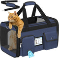 HUANLANG Cat Carrier Airline Approved,Soft-Sided Dog Carriers for Small Dogs Medium Cats,Pet Travel Carrier Up to 20 Lbs,Collapsible Cat Bag