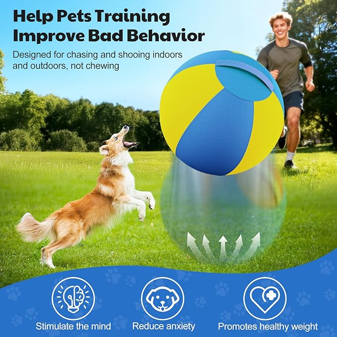 Happypaw 18'' Herding Ball for Dogs – Enhanced Chew Resistance & Heavy-Duty Material,Durable Dog Toy Agility Equipment for Australian Shepherds, Cattle, Border Collies, and Small/Medieum Breed