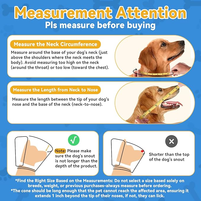 Upgraded Dog Cone Collar for Large Medium Dogs, Soft Dog Cone with Double-Layer Design, Adjustable Pet Recovery Collar for Dogs After Surgery, Elizabethan Collar (S, Blue)