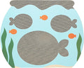 Pearhead Interactive Cat Scratch Toy, Fishbowl Theme, 19"W x 14.8"H x 1.3"D