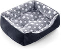 GASUR Small Dog Beds Small Size Dogs, Rectangle Washable Dog Bed, Orthopedic Dogs Sofa Bed, Pet Cuddler Anti-Slip Bottom, Soft Calming Sleeping Warming Puppy Bed (S (20"x 19"x 6"), Black)