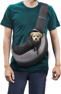 FDJASGY Pet Sling Carrier for Small Dogs Cats,Breathable Mesh Travelling Hand Free Puppy Backpack with Pouch and Adjustable Strap Carrier