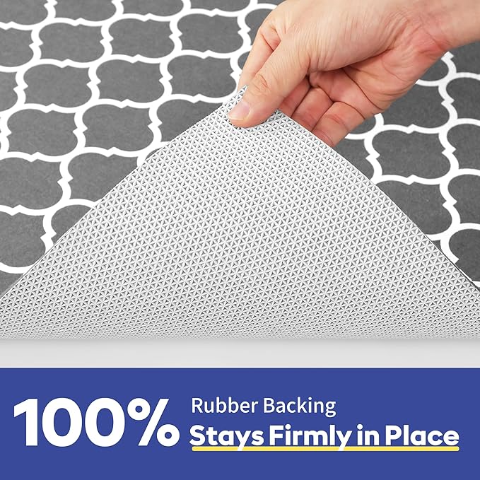 Cooyes Large Dog Food Mat 17.5"×36", Ultra-Absorbent Dog Bowl Mat for Food and Water, Pet Feeding Mat with Non-Slip Rubber Back, Cat Placemats with Water-Locking Bottom That Protects Floors