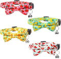 4 Pack Cat Collar with Bow Tie and Bell Breakaway Fruit Cat Collars Spring Summer Adjustable Safety Kitten Collar for Boy Girl Cats