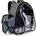 BAGLHER Cat Carrier Backpack Bubble - Fit Up to 18 Lbs - Airline-Approved Dog Backpack Carrier for Small Pets Puppies Dogs Bunny, Space Capsule Dog Carrier Backpack for Travel Outdoor Hiking, Grey
