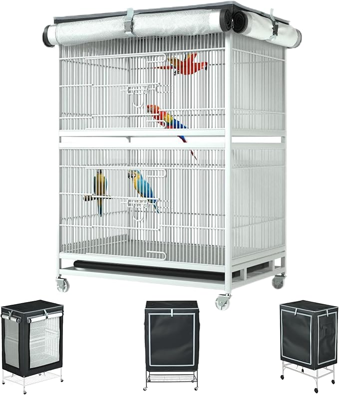 Universal Large Bird Cage Cover - Bird Cage Covers for Night, Good Night Bird Cage Cover for Large Bird Cage，Size 32inx 21inx 46in