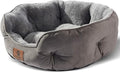 Asvin Medium Dog Bed for Medium Dogs, Cat Beds for Indoor Cats, Pet Bed for Puppy and Kitty, Extra Soft & Machine Washable with Anti-Slip & Water-Resistant Oxford Bottom, Grey, 25 inches